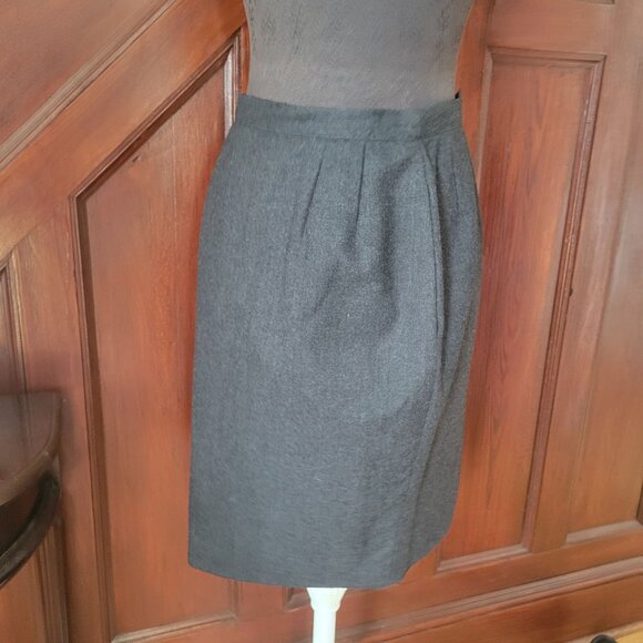 Talbots Petites 8P Grey Wool Pencil Skirt For Women - Picture 1 of 4